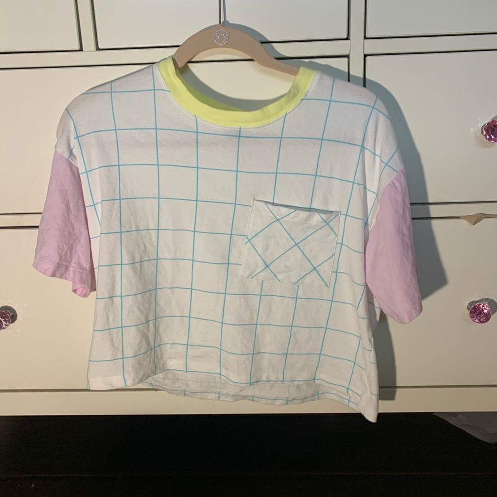 colorful graph crop top